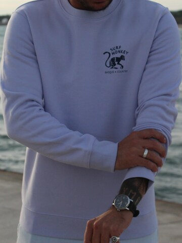 Sweat-shirt 'Rette das Ozean' Surf Monkey en violet