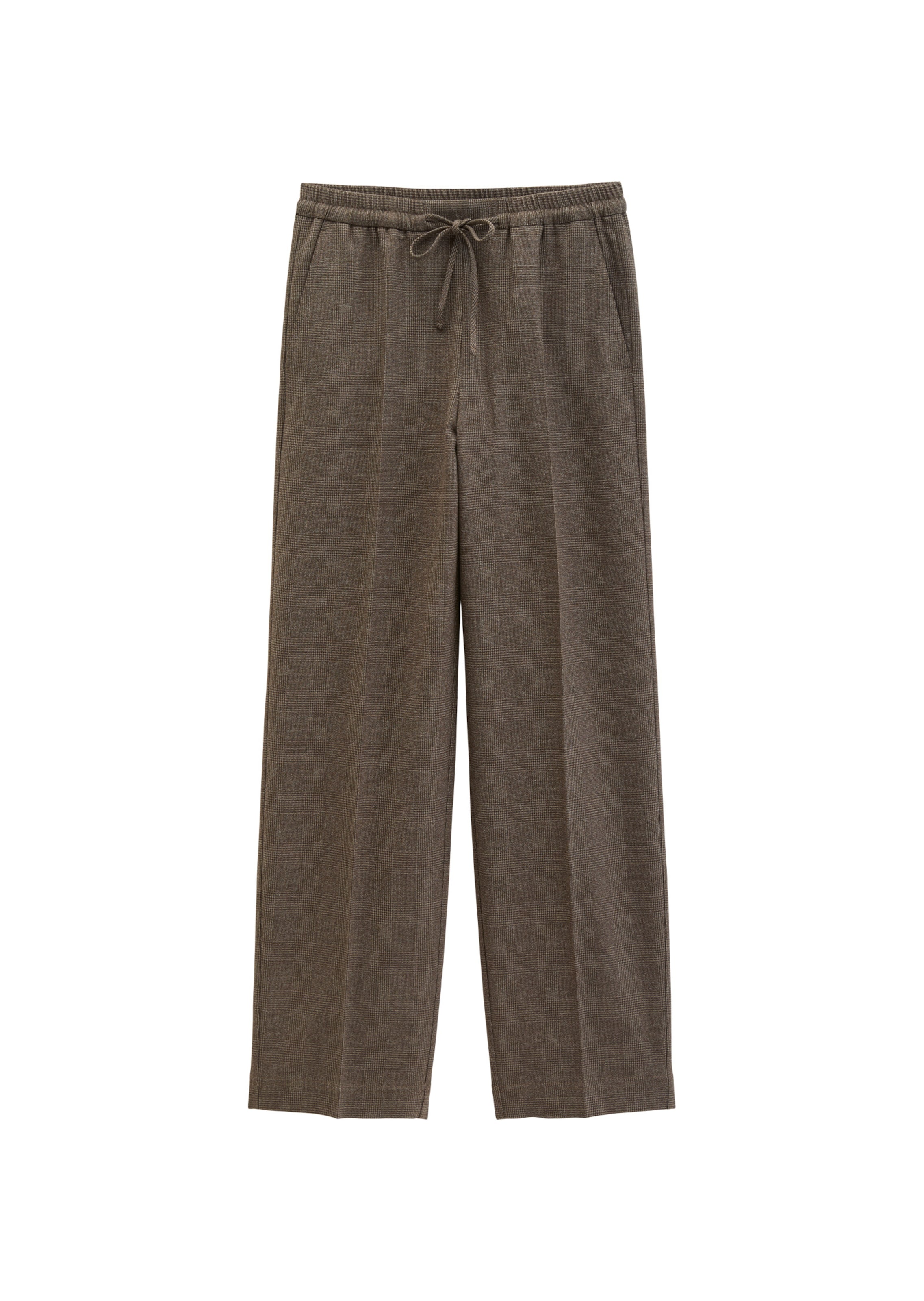 Marc O'Polo Loosefit Pantalon in Bruin: voorkant
