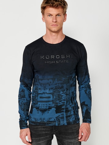 KOROSHI T-shirt i blå: framsida