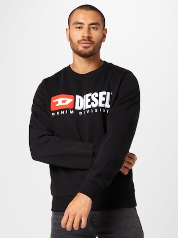 melns DIESEL Sportisks džemperis: no priekšpuses
