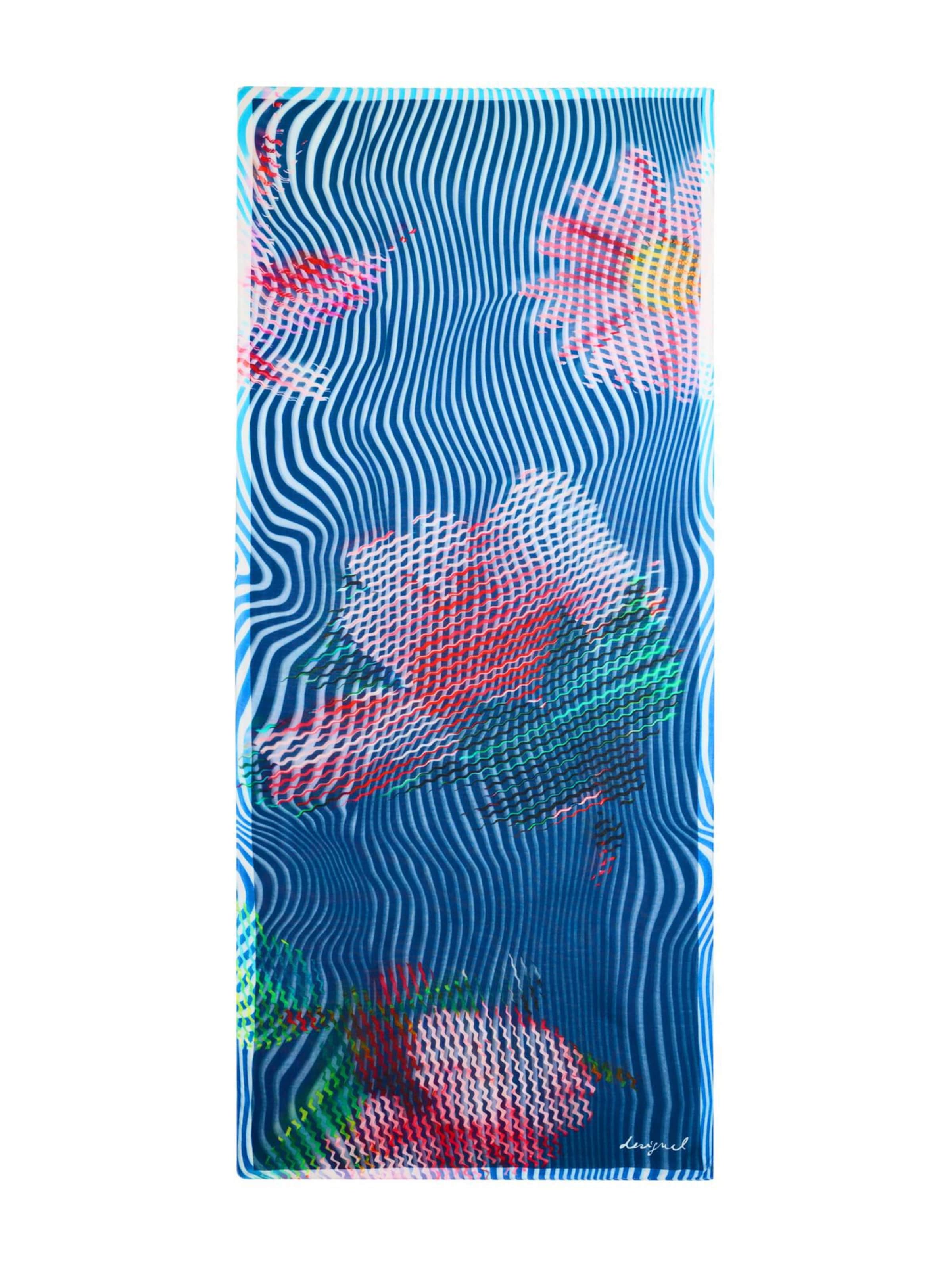 Desigual - Pañuelo en azul: frente
