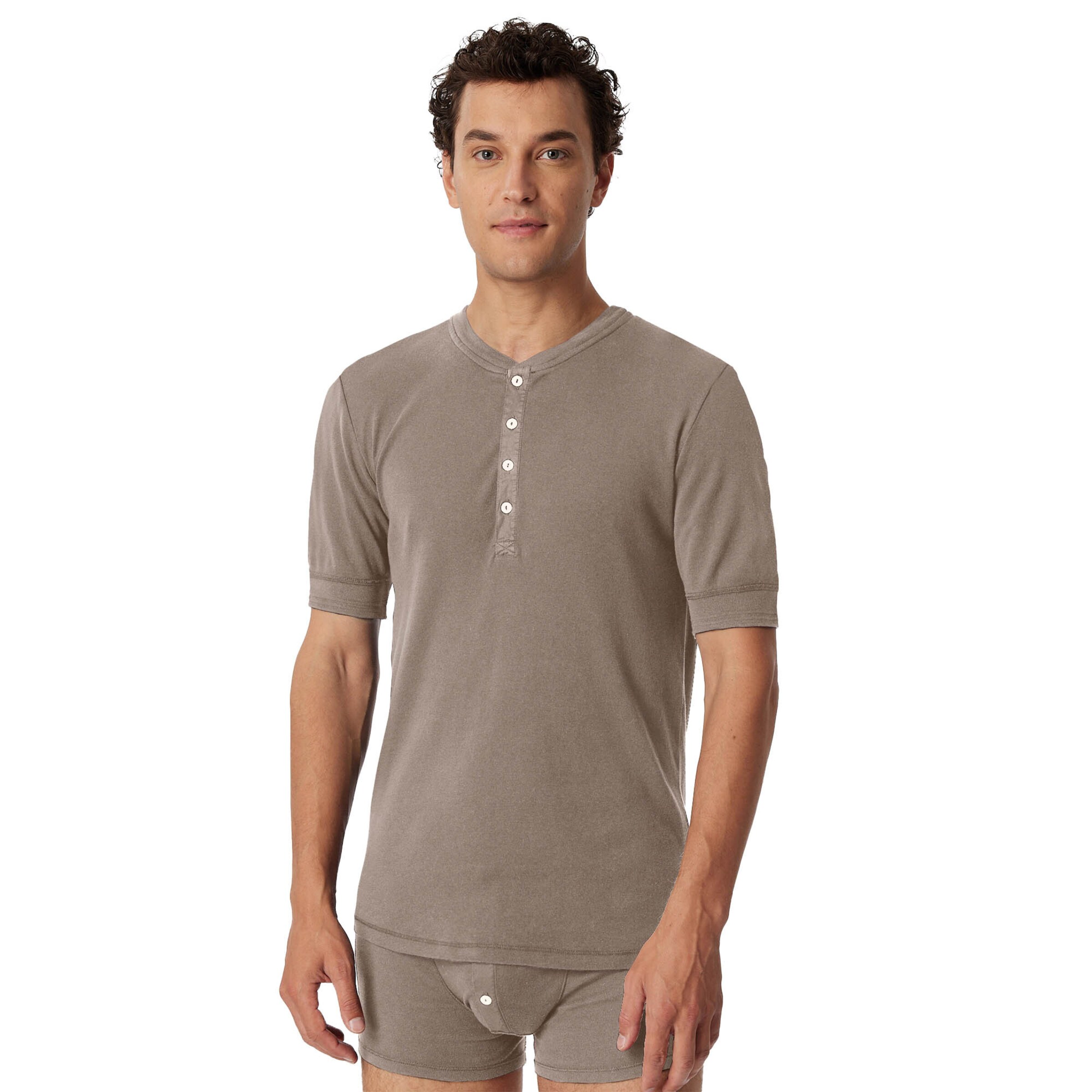 SCHIESSER REVIVAL Shirt in Brown: front
