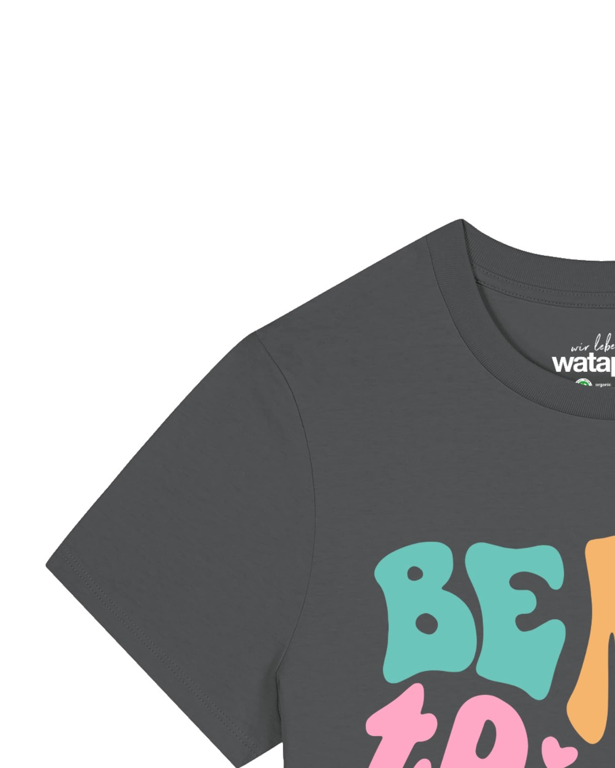Watapparel Shirt 'Be kind to yourself ' in Grijs
