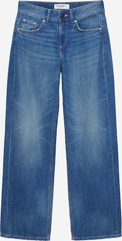 Pull&Bear Wide leg Jeans i blå: framsida