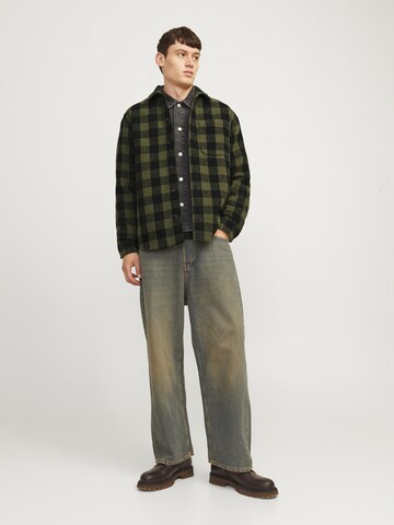 JACK & JONES Comfort fit Button Up Shirt in Green