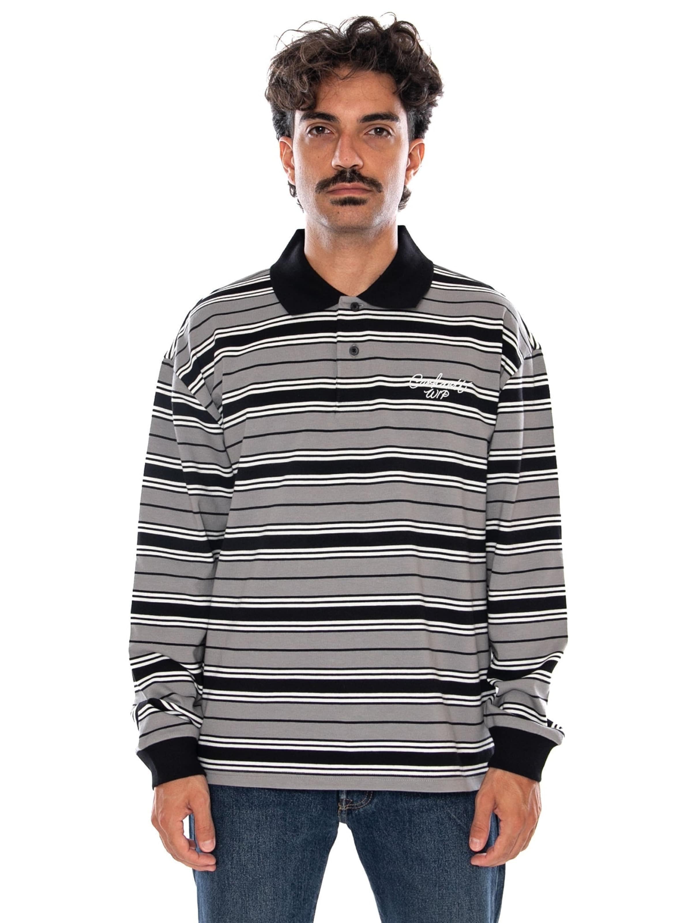 T-Shirt 'L/S DEVITT RUGBY SHIRT SHADE GREY' Carhartt WIP en gris : devant