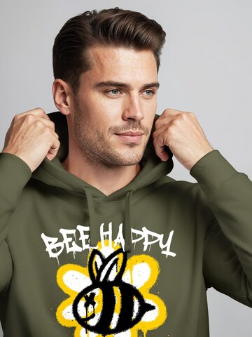 Neverless Sweatshirt 'Bee Happy' in Green