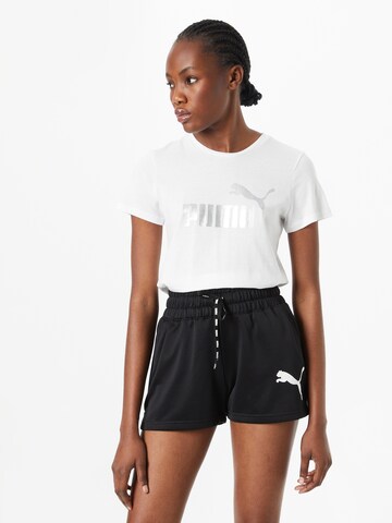 PUMA - Camisa funcionais 'Essentials+' em branco: frente