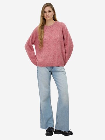 BELLEMERE NEW YORK Sweater 'Rundhalspullover aus gebürstetem, reinem Kaschmir' in Pink