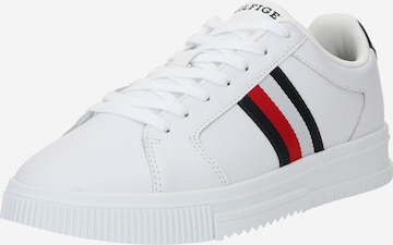 TOMMY HILFIGER - Sapatilhas baixas 'Supercup Essential' em branco: frente