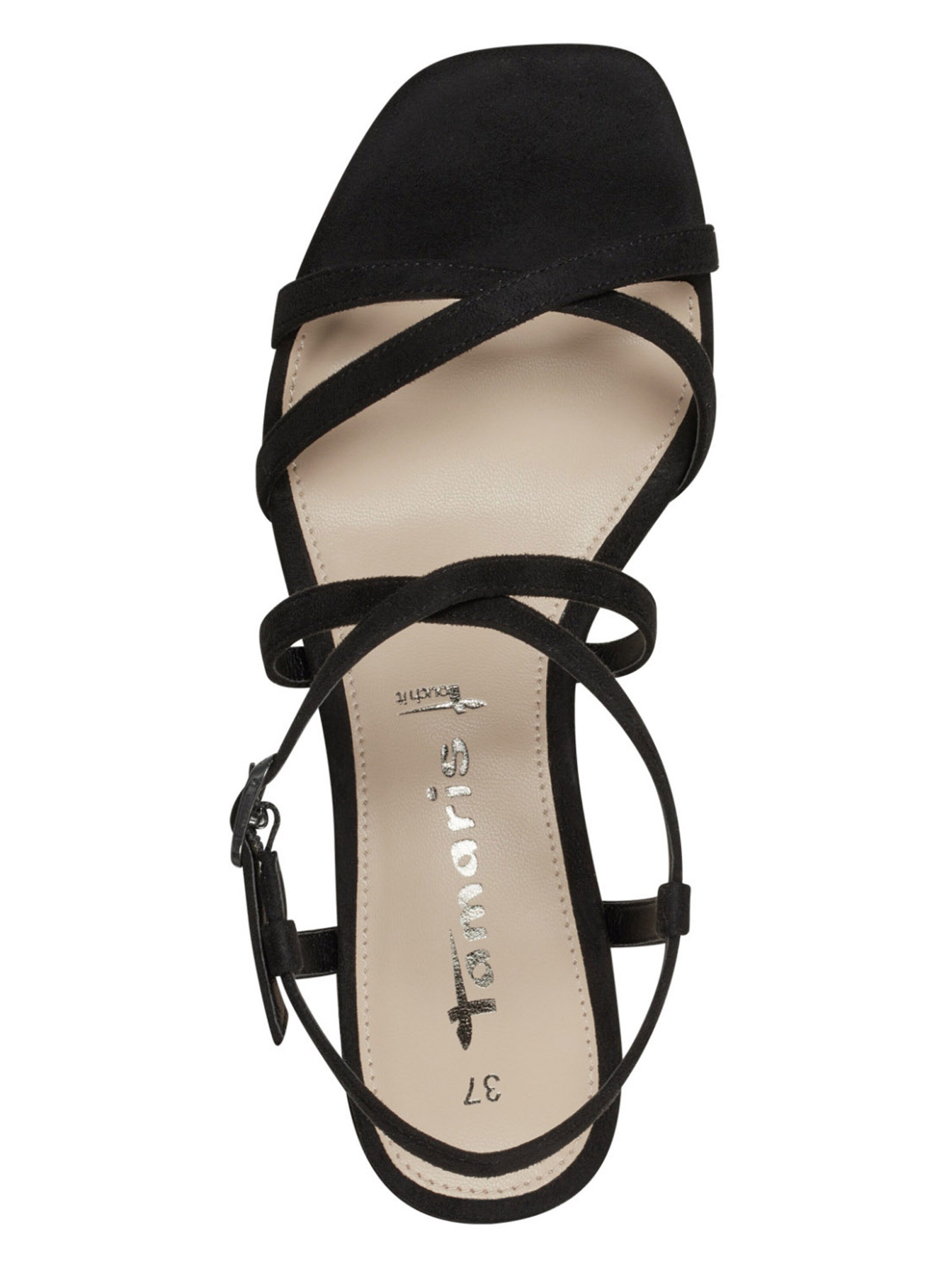 Tamaris Сандали с каишка в черно