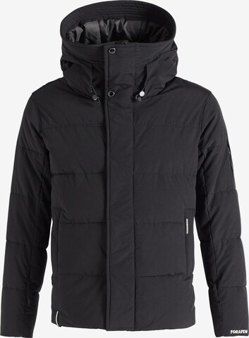 khujo Winter Jacket 'Barat' in Black: front