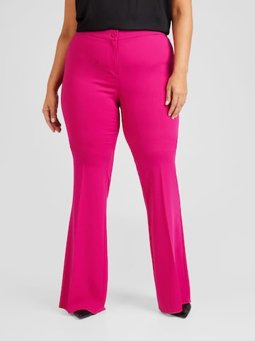 Persona by Marina Rinaldi Flared Trousers 'LASTRA' in Pink: front