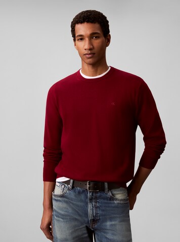 Calvin Klein Regular Trui in Rood: voorkant
