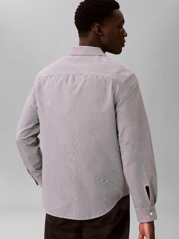 Calvin Klein Regular fit Overhemd in Grijs