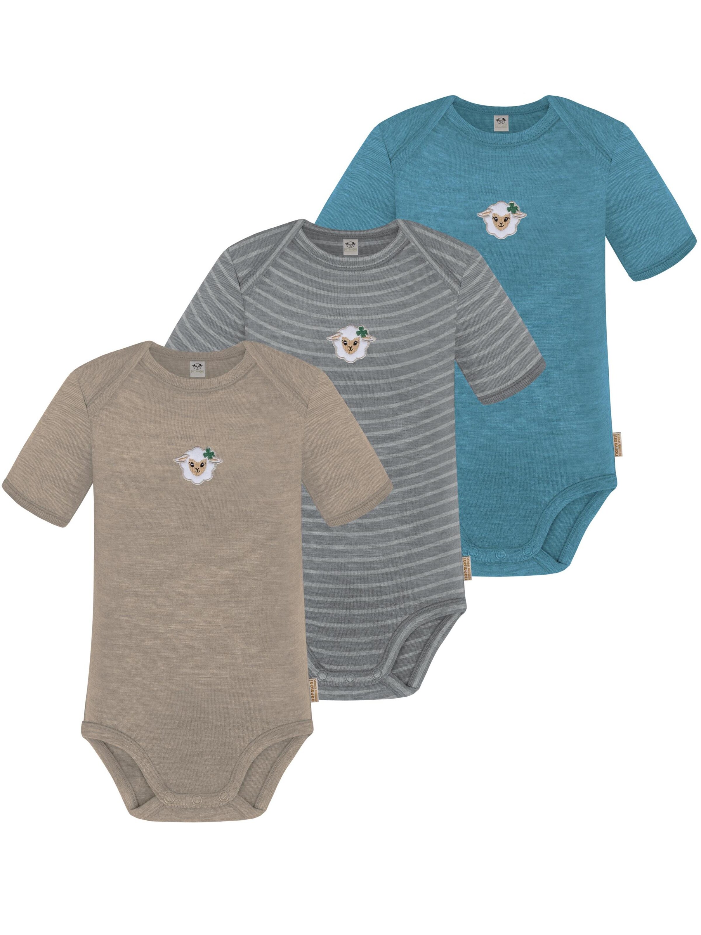 Barboteuse / body 'Tauranga' normani en mélange de couleurs : devant