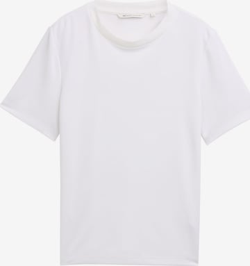 T-shirt TOM TAILOR DENIM en blanc : devant
