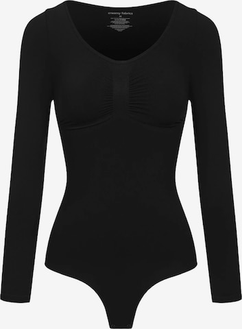 Body modelant 'Bodysuit Sculpting Shapewear Longsleeve mit String' cfab (formerly creamy fabrics) en noir : devant