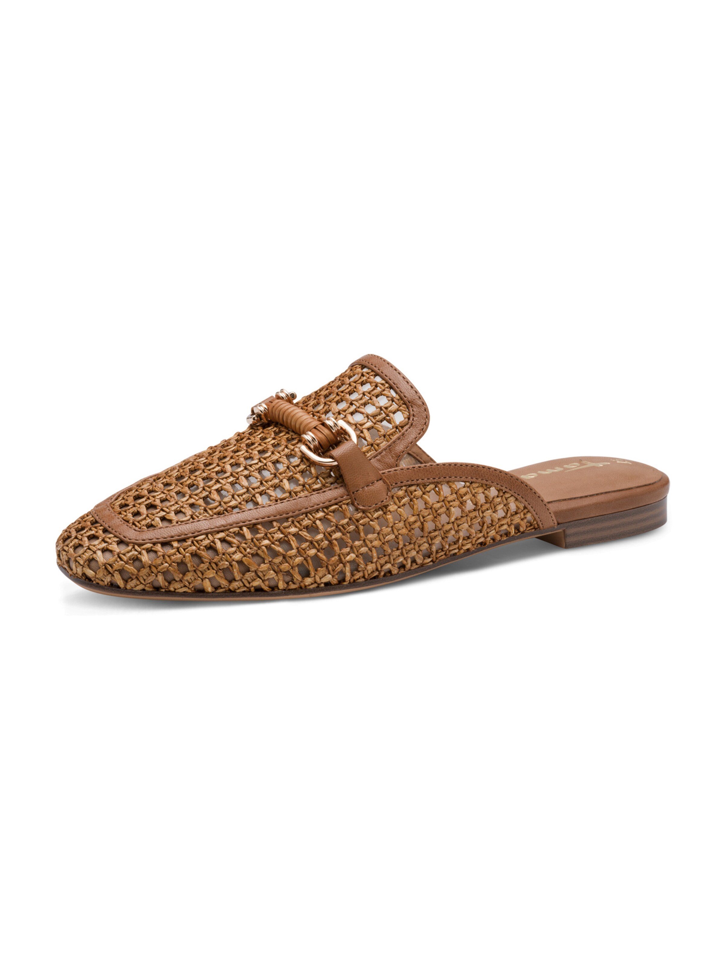 Tamaris Mules in Brown: front