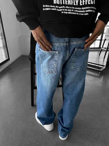Baggy Jean 'Baggy Stitched Jeans - Blue' Kleidermafia en bleu