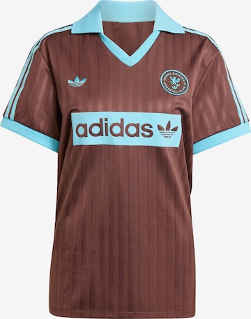 ADIDAS ORIGINALS - Camiseta 'Graphic Football-Inspired' en marrón: frente