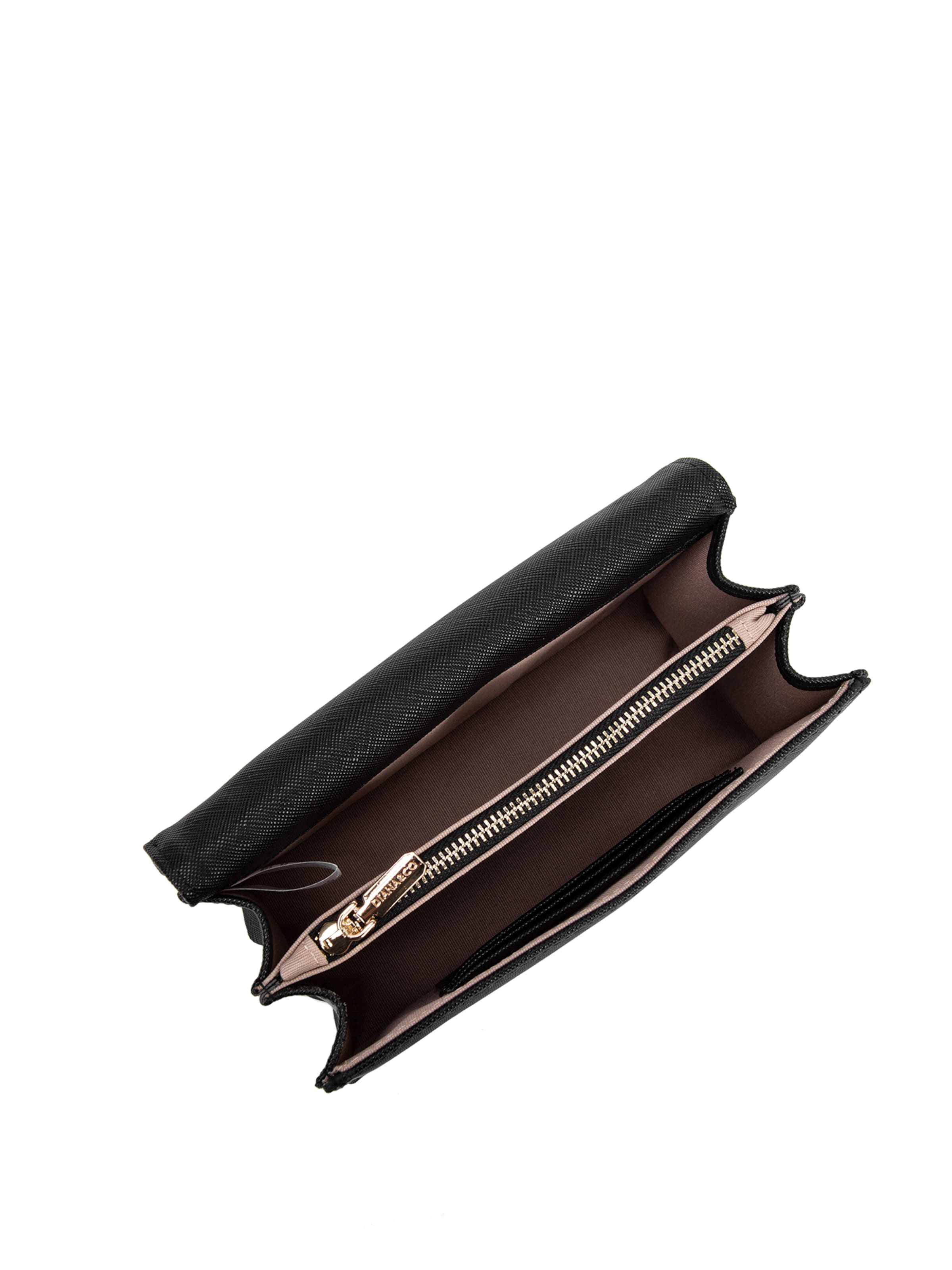 Borsa a tracolla 'Borsa a Tracolla Donna Diana&Co Poliestere Bottone Magnetico Tracolla Catena Rimovibile' di Diana&Co. in nero