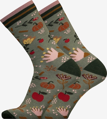 UphillSport Socken 'AUTUMN GARDEN' in Grün: predná strana