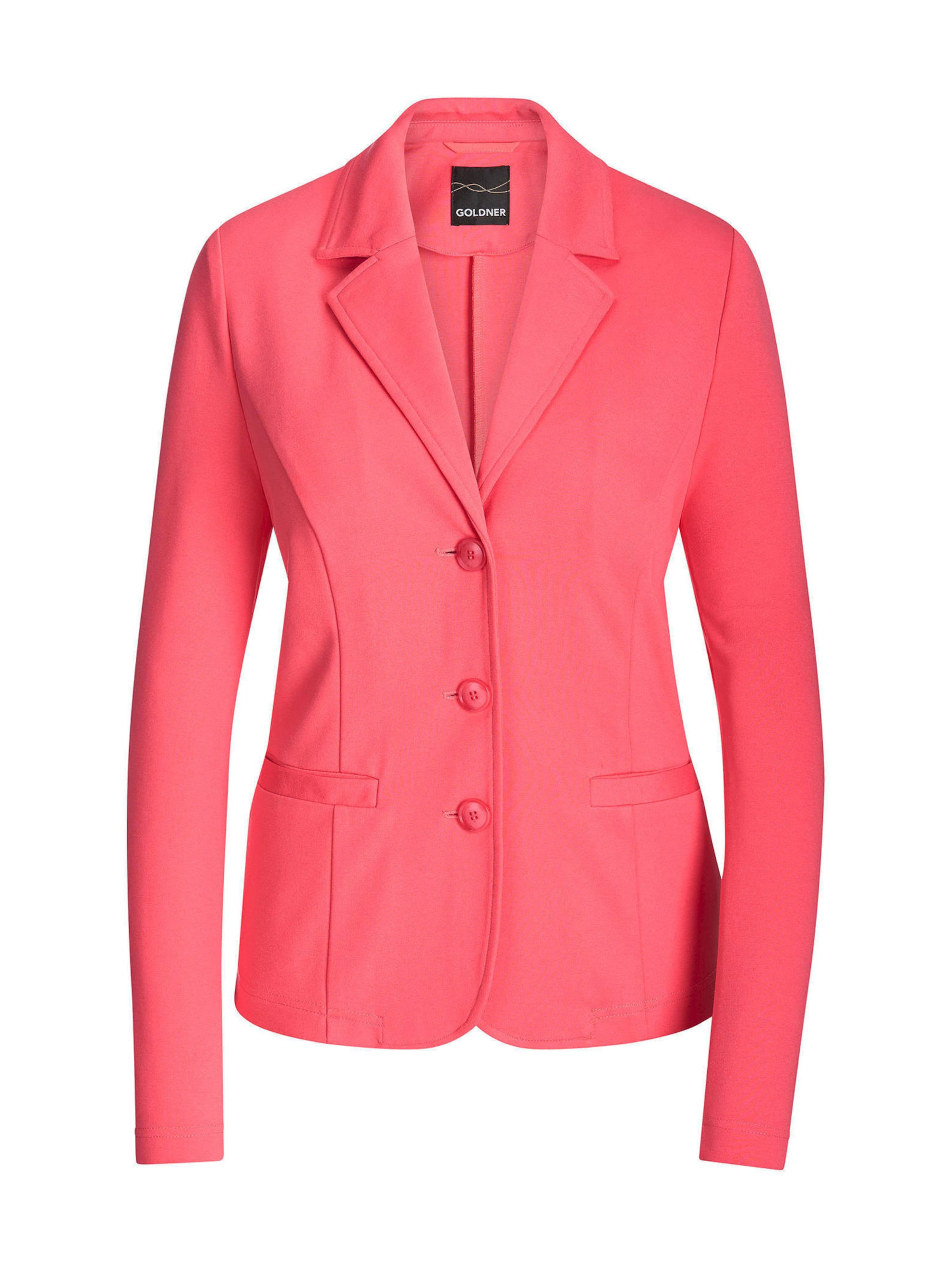 Goldner Blazer in koralle, Produktansicht