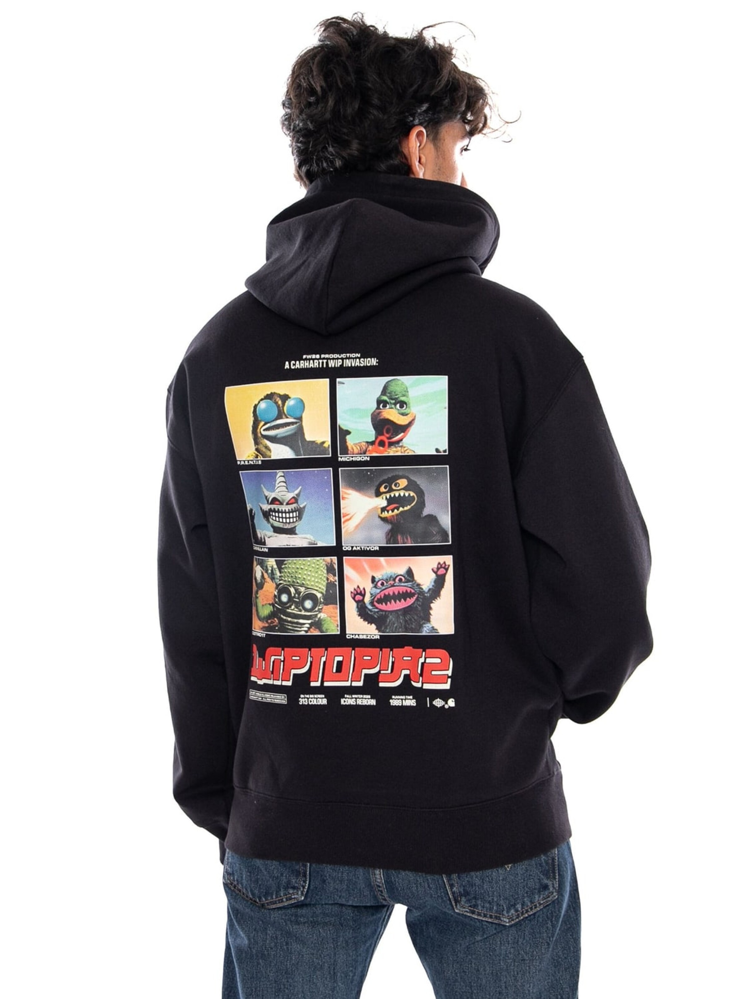 Felpa 'HOODED WIPTOPIA II SWEAT BLACK' di Carhartt WIP in nero