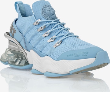 Plein Sport - Sapatilhas baixas 'Tiger Attack Gen. X.04' em azul: frente