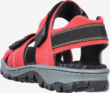 Rieker Hiking Sandals in Red