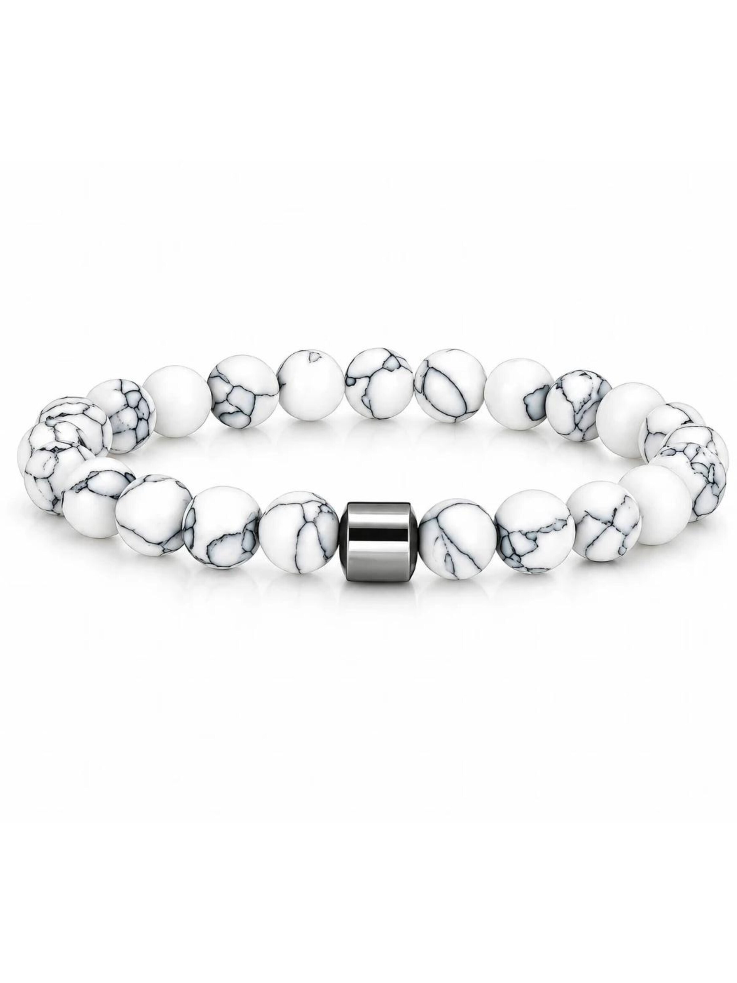 Eternal Armband 'Natur Perlen' in Wit: voorkant
