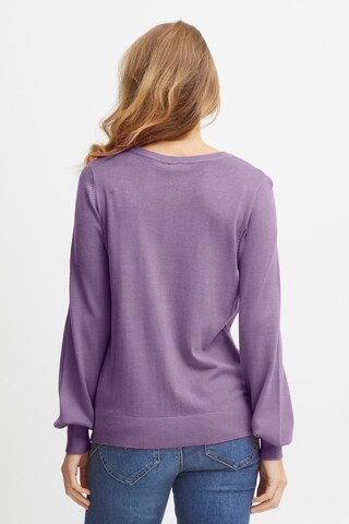 Fransa Knit Cardigan in Purple