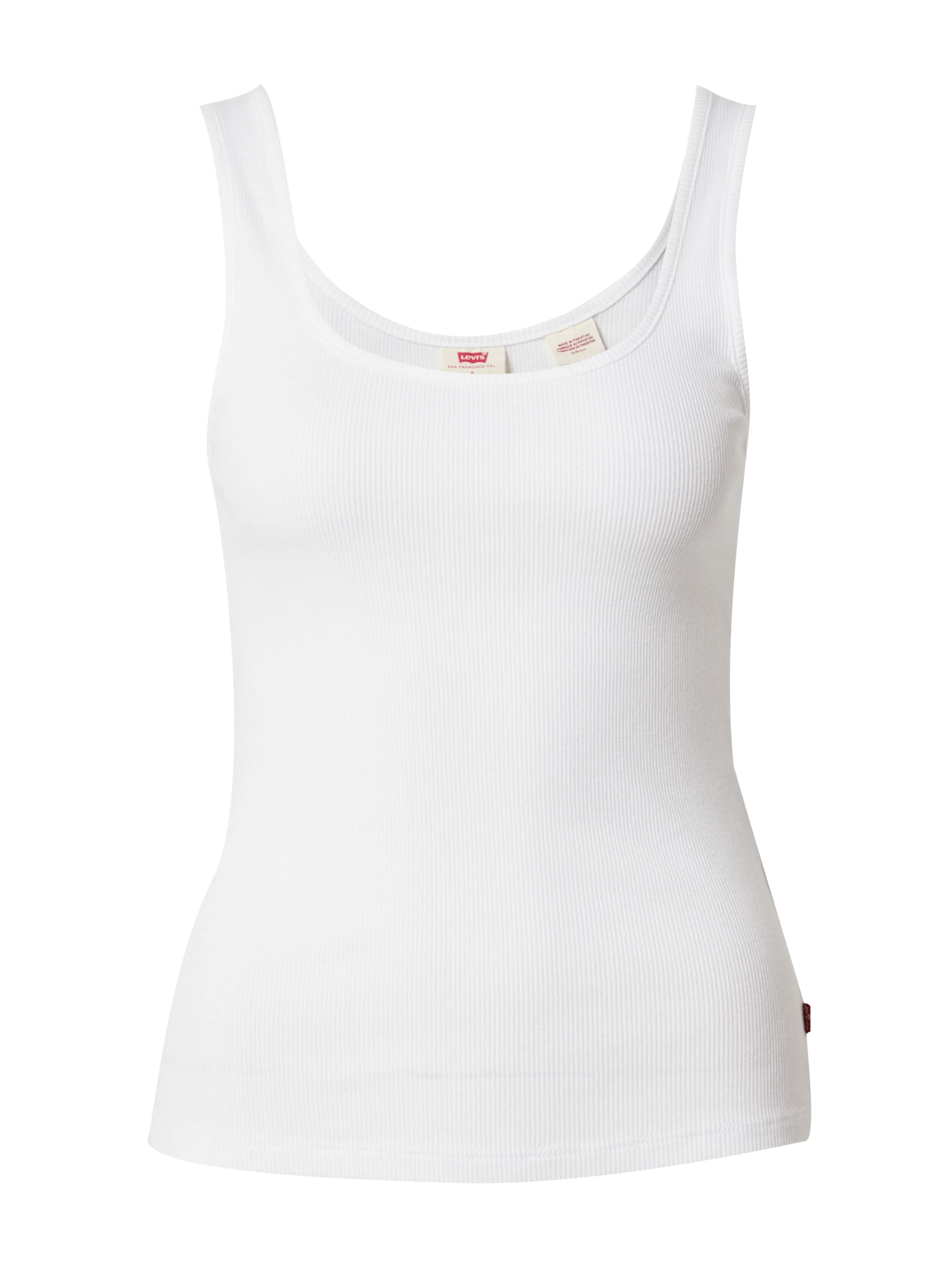 LEVI'S ® Τοπ 'Essential Rib Tank Top' σε λευκό: μπροστά