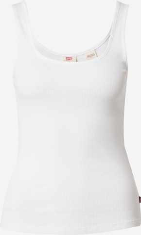 balts LEVI'S ® Topiņš 'Essential Rib Tank': no priekšpuses