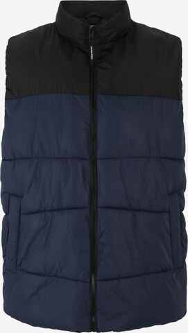 Jack & Jones Plus Bodywarmer 'Chili' in Blauw: voorkant