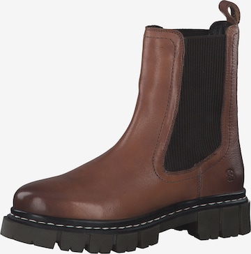 s.Oliver Chelsea boots in Brown: front