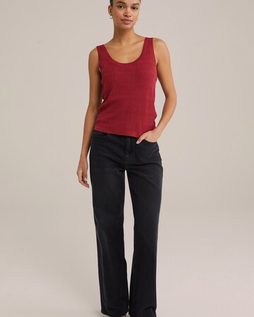 WE Fashion Knitted top in Red