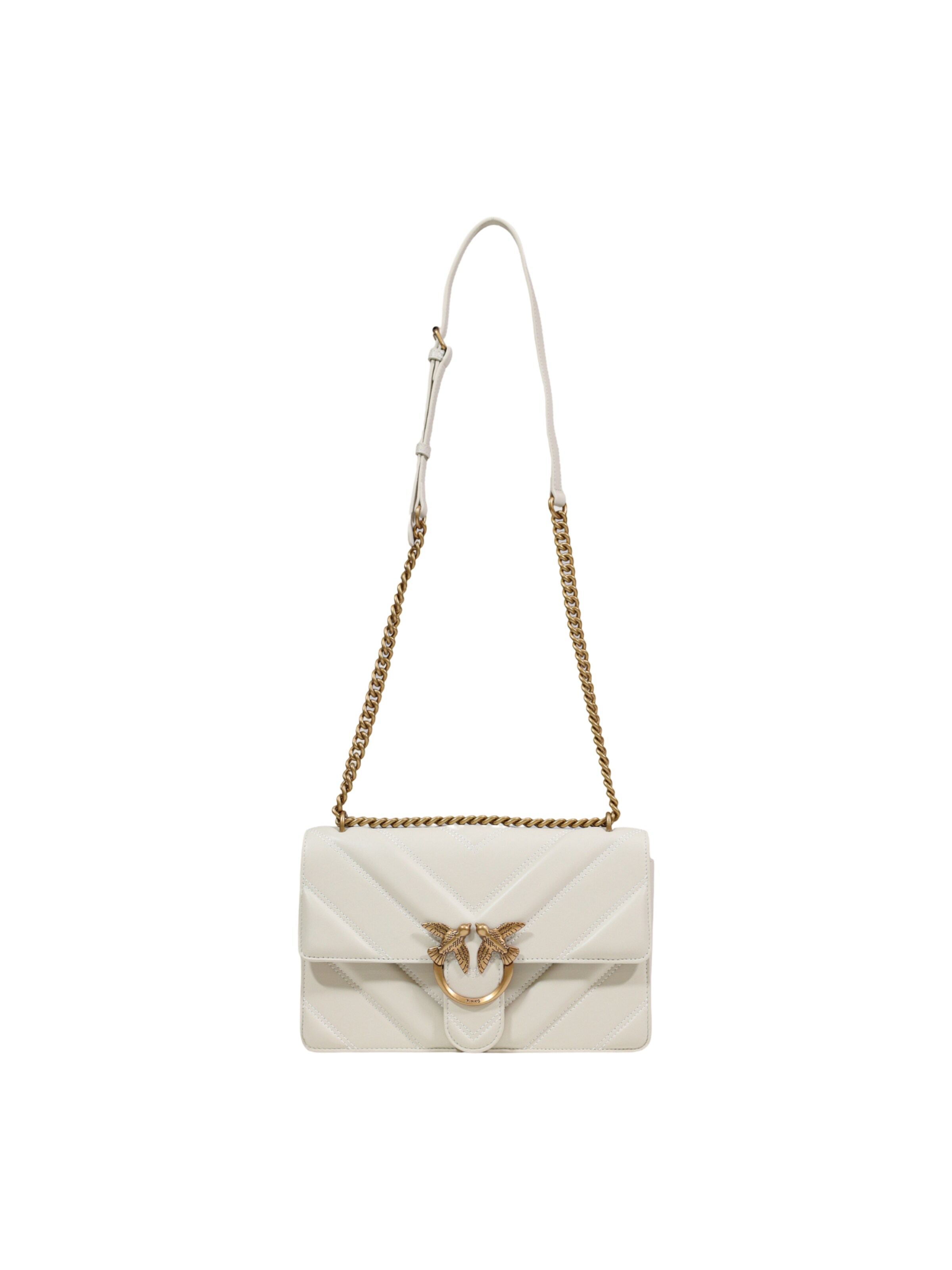 Borsa a spalla 'LOVE ONE CLASSIC LIGHT DC 104549 A26Z' di PINKO in beige: frontale