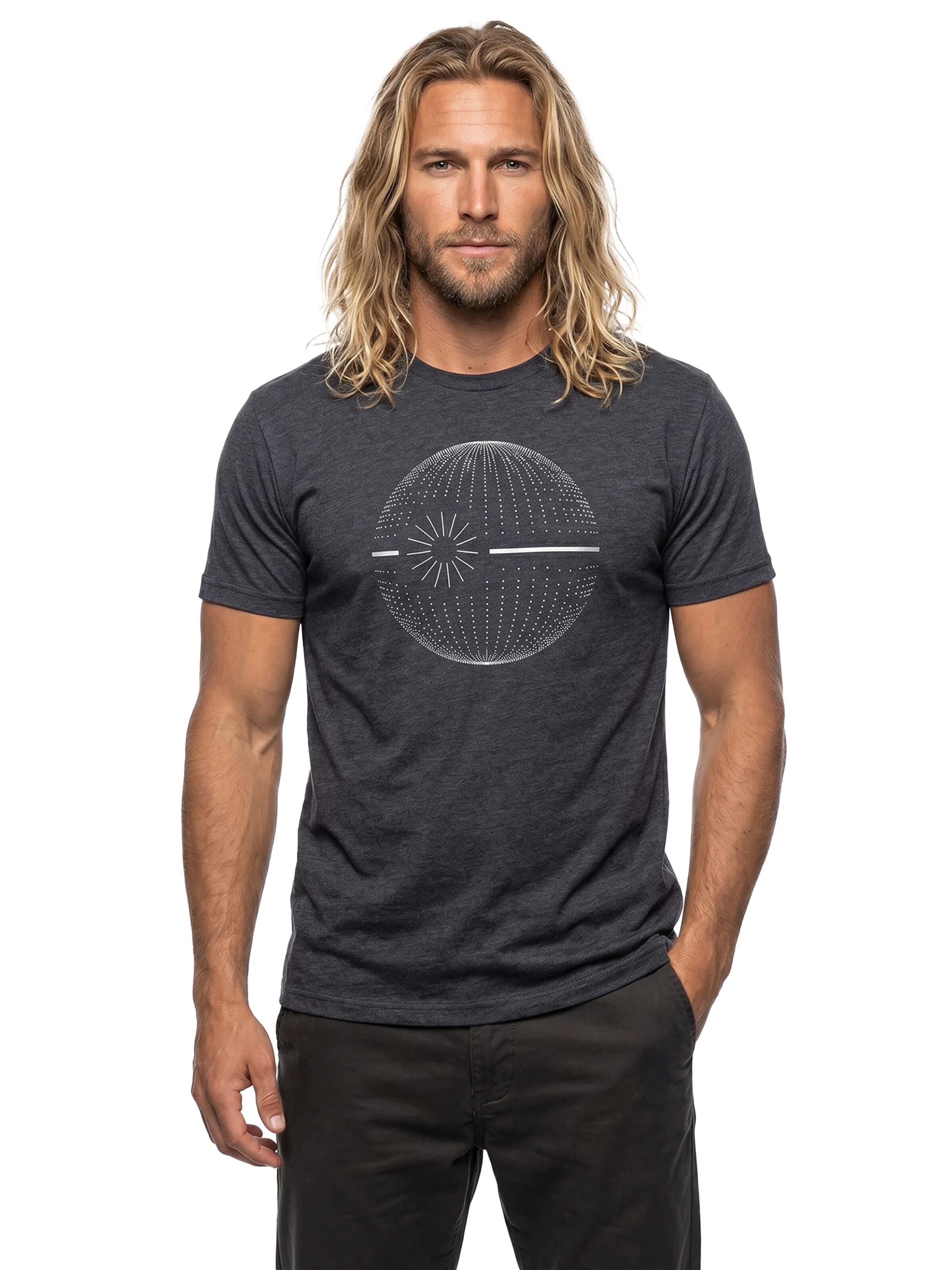 MAKAYA Shirt 'Dot Star' in Grey