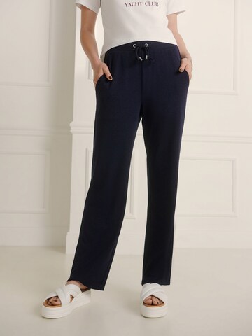 Guido Maria Kretschmer Women Loosefit Broek 'Ina' in Blauw: voorkant