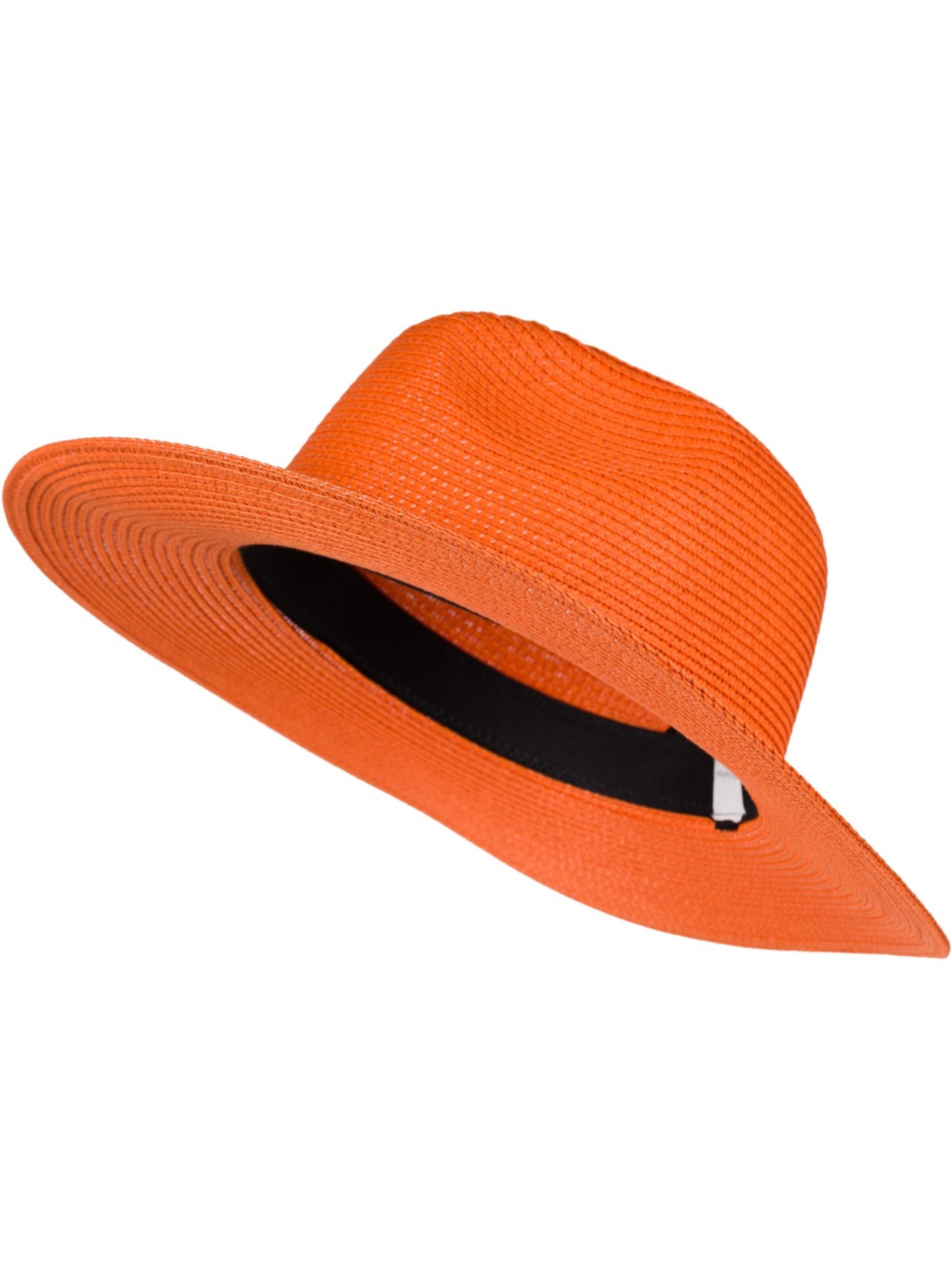 styleBREAKER Hut 'Panama Strohhut - Knautschhut'‌‌‌‌‌‌ in orange, Produktansicht