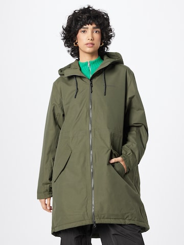 Didriksons Toiminnallinen takki 'Marta-Lisa' värissä vihreä: edessä