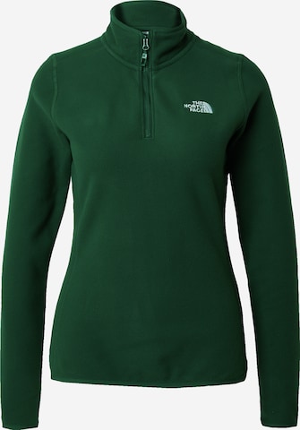 THE NORTH FACE Sporttrui '100 Glacier' in Groen: voorkant