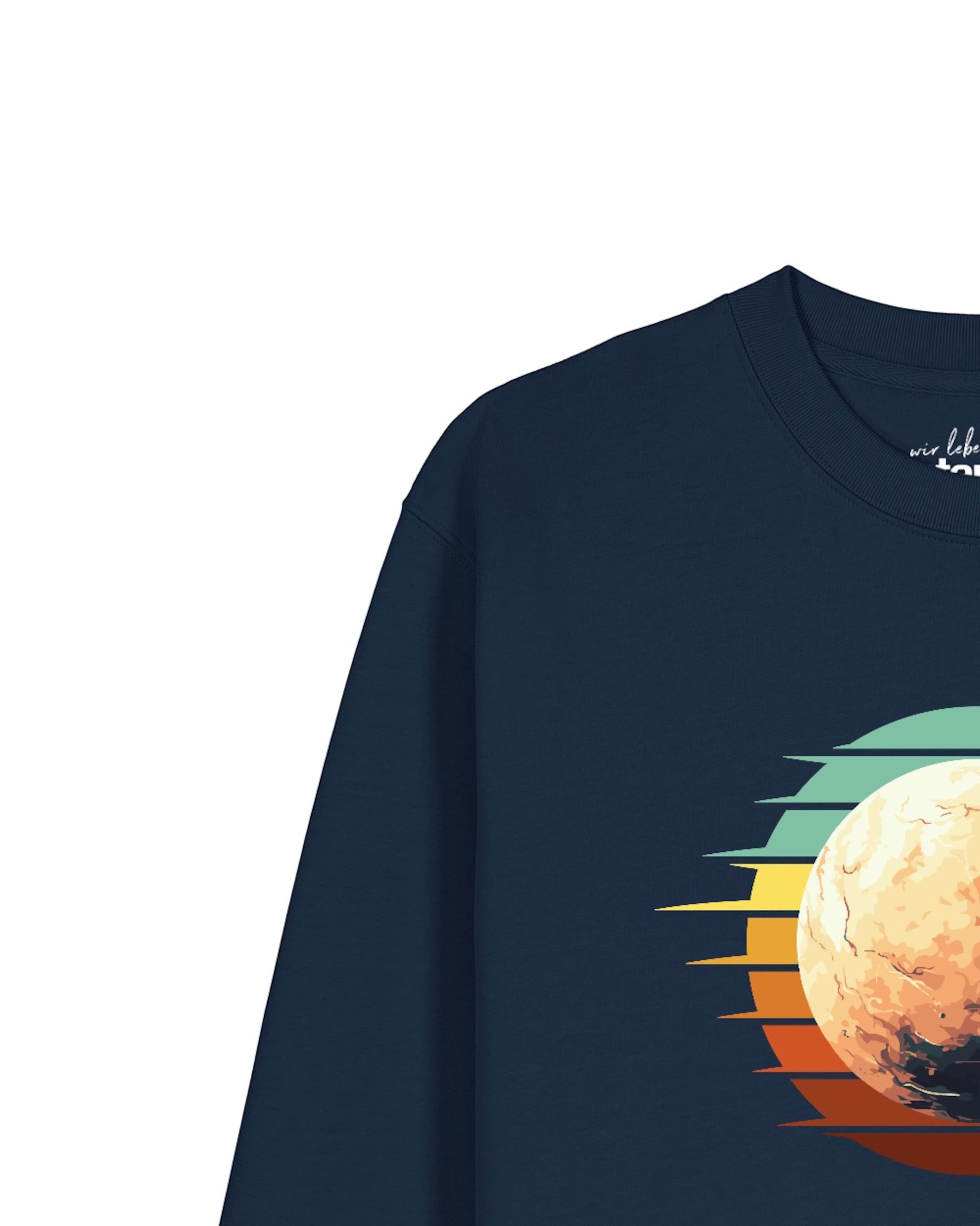 Sweat-shirt 'Pluto Retro Sunset' Watapparel en bleu