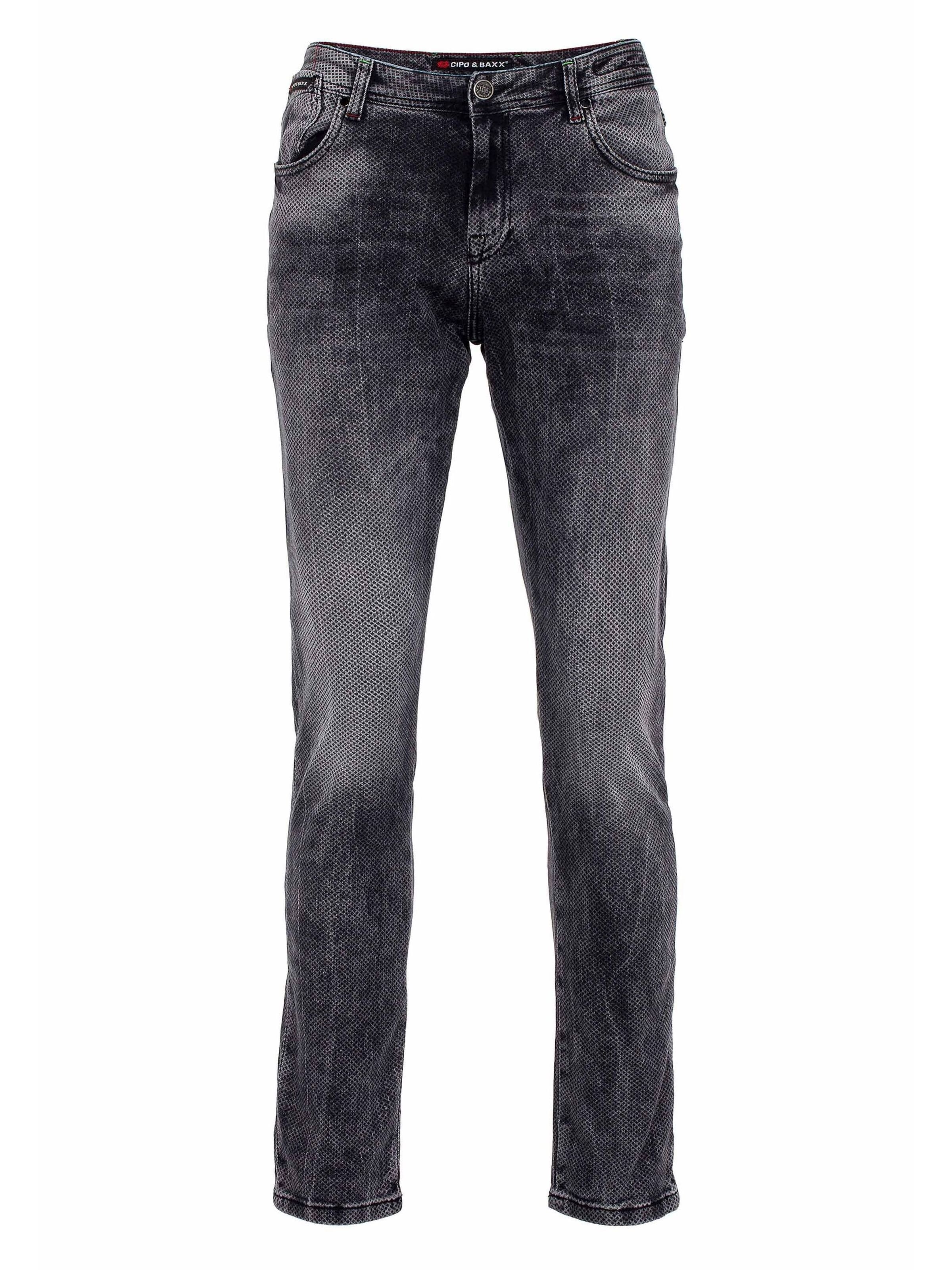 CIPO & BAXX Slim fit Jeans in Black: front