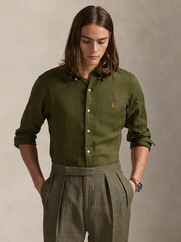 Slim fit Camicia di Polo Ralph Lauren in verde: frontale