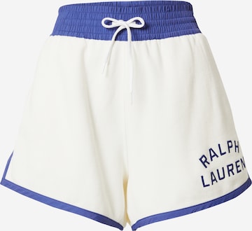 Loosefit Pantalon Polo Ralph Lauren en blanc : devant