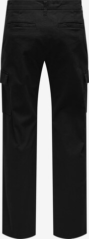 Only & Sons Loosefit Cargohose in Schwarz