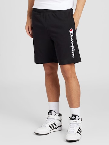 Champion Authentic Athletic Apparelregular Hlače - crna boja: prednji dio